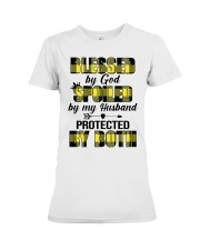 Blessed By God Spoiled By My Husband Premium Fit Ladies Tee tile