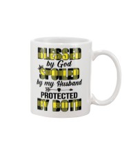 Blessed By God Spoiled By My Husband Mug tile