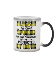 Blessed By God Spoiled By My Husband Color Changing Mug tile