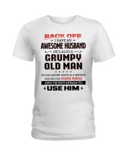 Back Off I Have An Awesome Husband Ladies T-Shirt front