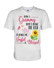 BEING A grammy V-Neck T-Shirt thumbnail