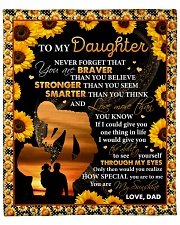 Never 4get U Are Braver Sunflower Dad To Daughter Fleece Blanket - 50" x 60" front