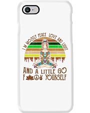 Yoga I'm Mostly Peace Love And Light Phone Case tile