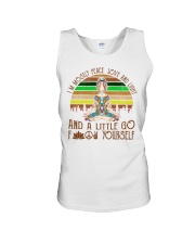 Yoga I'm Mostly Peace Love And Light Unisex Tank tile