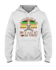 Yoga I'm Mostly Peace Love And Light Hooded Sweatshirt tile