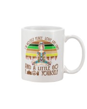 Yoga I'm Mostly Peace Love And Light Mug tile