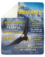 I Support U In Every Step Eagle Mom To Daughter Sherpa Fleece Blanket tile