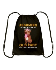 Assuming I'm An Old Lady Was Your First Mistake Drawstring Bag tile