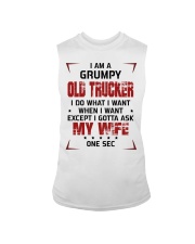 I Am A Grumpy Old Trucker Wife To Husband Sleeveless Tee tile