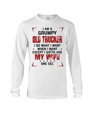 I Am A Grumpy Old Trucker Wife To Husband Long Sleeve Tee tile