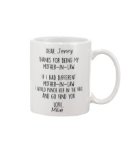 Personalized NameThanks For Being My Mother-In-Law Mug front