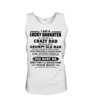 I Have Crazy Dad Grumpy Old Man Dad 9 To Daughter Unisex Tank tile