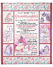 Unicorn-Never 4get I Love U -Grandma-Granddaughter Fleece Blanket - 50" x 60" front