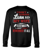 I Don't Always Listen To My Wife Crewneck Sweatshirt thumbnail