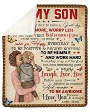 Today Is A Good Day Have Great Day Mom To Son Sherpa Fleece Blanket tile