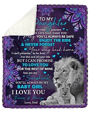 Wherever Your Journey In Life Dad To Daughter Sherpa Fleece Blanket tile