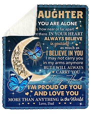Never Feel That U Are Alone Dad To Daughter Sherpa Fleece Blanket - 50" x 60" thumbnail