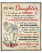 Daughter Remember How Much You Are Loved Fleece Blanket - 50" x 60" front