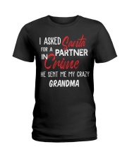 I Ask Santa for a partner he sent me grandma Ladies T-Shirt tile