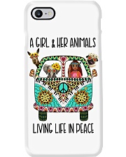 A Girl And Her Animals Living Life In Peace Phone Case tile