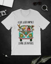 A Girl And Her Animals Living Life In Peace Classic T-Shirt lifestyle-mens-crewneck-front-16