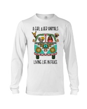 A Girl And Her Animals Living Life In Peace Long Sleeve Tee tile