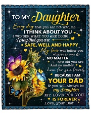 My Love For U Is Forever Sunflower Dad To Daughter Fleece Blanket - 50" x 60" front