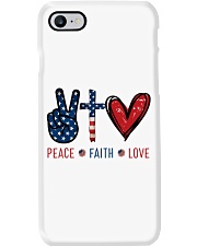 Peace Faith Love American Flag Phone Case tile