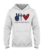 Peace Faith Love American Flag Hooded Sweatshirt tile