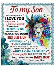 Never Forget That I Love U Mom To Son Fleece Blanket - 50" x 60" front