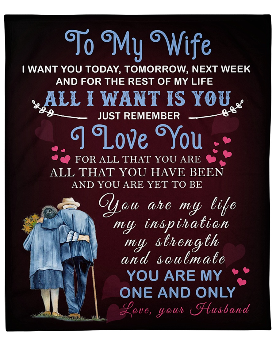 To My Wife You Are My One And Only Fleece Blanket - 50" x 60"