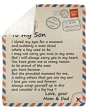 I Closed My Eyes For A Moment- Mom Dad To Son Sherpa Fleece Blanket tile
