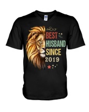 Personalized Name Best Husband Since Year V-Neck T-Shirt tile