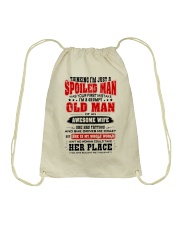 I'm A Grumpy Old Man Of An Awesome Wife Drawstring Bag thumbnail