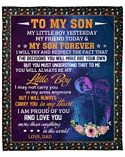 My Little Boy Yesterday Friend Today - Dad To Son Fleece Blanket - 50" x 60" front