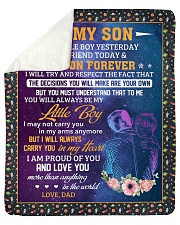 My Little Boy Yesterday Friend Today - Dad To Son Sherpa Fleece Blanket tile