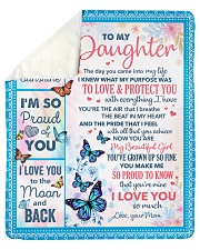 The Day U Came Into My Life-Butterfly To Daughter Sherpa Fleece Blanket tile