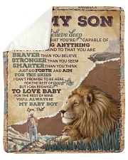 Want U To Believe Deep In Your Heart Dad To Son Sherpa Fleece Blanket tile