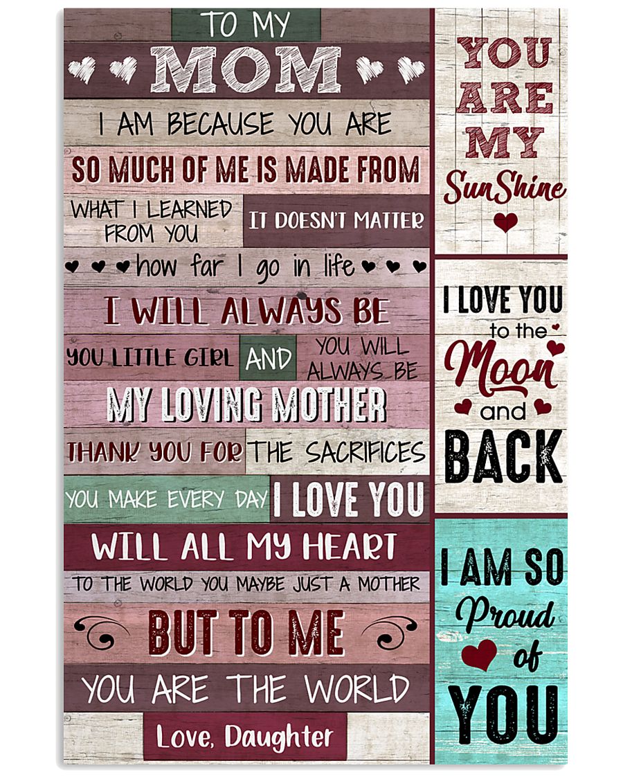Mom Thanks4 The Sacrifices U Make Every Day ILoveU 11x17 Poster