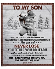 I Want U To Believe Deep In Your Heart Dad To Son Fleece Blanket - 50" x 60" front