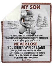 I Want U To Believe Deep In Your Heart Dad To Son Sherpa Fleece Blanket tile