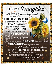 I Hope U Believe In Yourself Dad To Daughter Fleece Blanket - 50" x 60" front