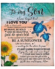 Blue Turtle-Never forget that I Love U Mom-To-Son Fleece Blanket - 50" x 60" front