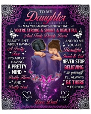 May U Always Know U Are Strong Dad To Daughter Fleece Blanket - 50" x 60" front