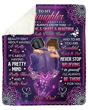 May U Always Know U Are Strong Dad To Daughter Sherpa Fleece Blanket - 50" x 60" thumbnail