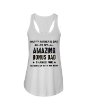 Happy Father's Day To My Amazing Bonus Dad Ladies Flowy Tank thumbnail
