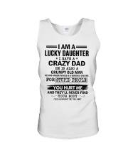 Lucky Daughter Have A CrazyDad Also Grumpy Old Man Unisex Tank tile