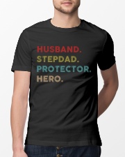 Husband Stepdad Protector Hero Classic T-Shirt lifestyle-mens-crewneck-front-13