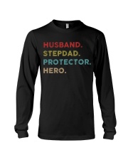 Husband Stepdad Protector Hero Long Sleeve Tee thumbnail