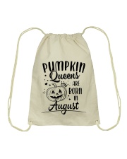 Pumpkin Queens Are Born In August Drawstring Bag thumbnail